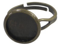 Основа (заготовка) для кольца 053 18мм с сеттингом 12мм античная бронза (Brass)