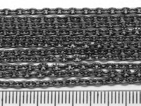 Цепочка I065 с узором звено 3,2*2,2мм чёрный никель (Iron) (50см)
