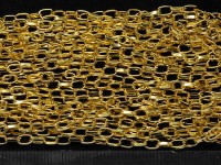 Цепочка I003 с простым плетением звено 5*3мм золотистая (Iron) (50см)