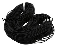 Полиуретановый шнур 10 1,5мм чёрный (1м)