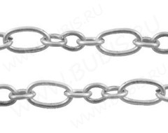 Цепочка I021 звенья 6*3,5 и 3,5*2,5мм цвет платины (Iron) (50см)