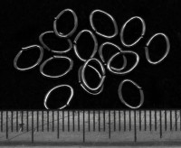 Колечки овальные закрытые разъёмные 7*5мм чёрный никель (Iron) (20шт.)