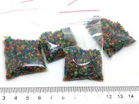 Декоративный цветной песок 03 0,6-1,8мм МИКС (кварцевый песок) (10гр)