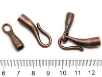 157 Тоггл-крючок для шнура 30*10,5*6,5мм и 23,5*7*6,5мм античная медь (литьё)