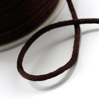 Шёлковый шнур 01 2мм темно-коричневый (1м)