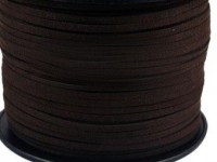 Замшевый шнур 04 плоский 4*1,4мм тёмно-коричневый (1м)