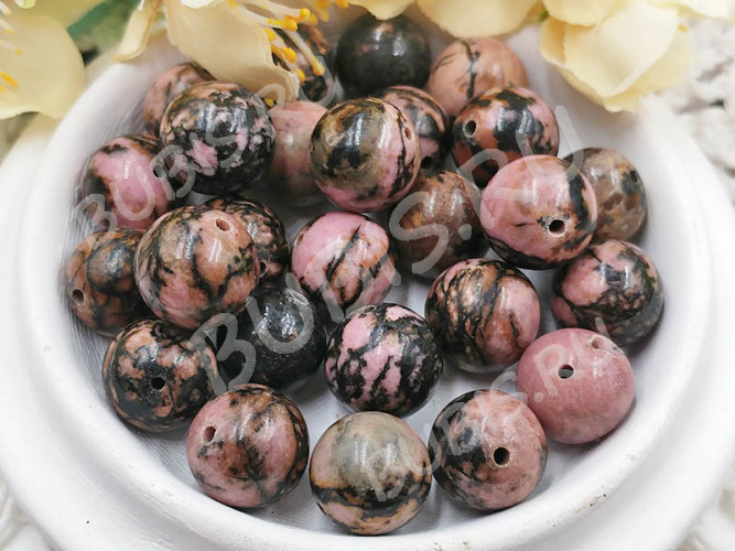 Бусина округлая 12мм Родонит (камни)