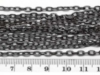 Цепочка I079 с узором звено 4,7*3мм чёрный никель (Iron) (50см)