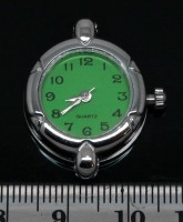 Заготовка для часов 013 27,7*22,8*7,4мм цвет платины+зелёный (часы)