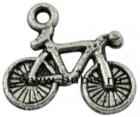 Подвеска Велосипед 02 3D 16*14*2мм античное серебро (литьё)