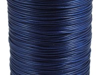 Вощёный полиэстеровый шнур "корейский" 0,5мм тёмно-синий (1м)