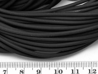 Полиуретановый шнур 07 5мм ПОЛЫЙ (3мм) чёрный матовый (1м)