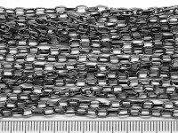 Цепочка I003 с простым плетением звено 5*3мм чёрный никель (Iron) (50см)