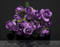 (СКИДКИ!!!) Цветок для декора 01 бумажный 70*10*10мм фиолетовый (декор) (12шт.)
