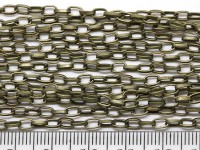 Цепочка I003 с простым плетением звено 5*3мм античная бронза (Iron) (50см)