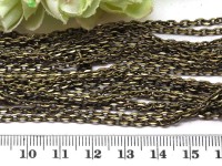 Цепочка C26 простое плетение с гранёным звеном 3,5*2,5мм античная бронза (Brass) (50см)