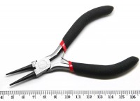 Круглогубцы 07 125мм с чёрно-красными ручками (инструменты для бижутерии)