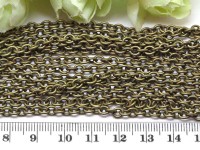 Цепочка I109 с простым плетением звено 4,5*4,0мм античная бронза (Iron) (50см)
