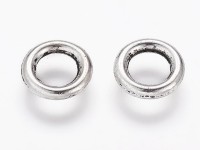 (СКИДКИ!!!) Кольцо декоративное 12 простое маленькое 8*8*1,5мм античное серебро (литьё) (10шт.)