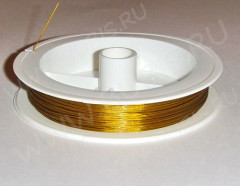 Катушка Ланки 0,3мм №15 св.золотистой  (ок 90м)
