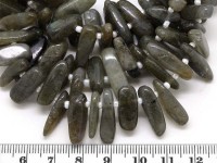 (ОПТ) Бусина каменная Клык 01 15-20*2,5-5мм Лабрадорит (камни) (НИТЬ)
