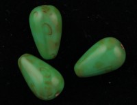 (СКИДКИ!!!) Бусина Капля 12 3D имитация камня 11,5*7*7мм зелёно-св.коричневая непрозрачная (Чешское стекло) (10шт.)