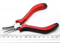 Круглогубцы 27 для создания ровных петель и колечек 03 130мм с красно-чёрными ручками (инструменты для бижутерии)