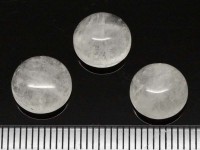 Кабошон каменный 064 Круг 10*10*5мм Белый кварц (Ледяной) (камни)