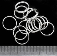 Колечки двойной крутки 10мм серебристые (Iron) (50шт.)