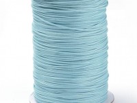 Вощёный полиэстеровый шнур "корейский" 1мм светло-голубой (1м)