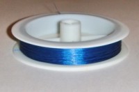 Катушка ланки (ювелирная струна, тросик) 0,3мм №26 синяя (100м)