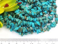 Крошка (галтовка) каменная 194 4-9мм Говлит голубо-бирюзовый (камни) (нить 43-45см)