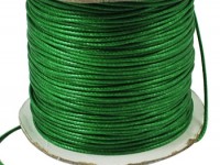 Вощёный полиэстеровый шнур "корейский" 0,5мм зелёный (1м)