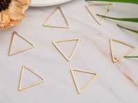 Декоративный элемент 097 Треугольник рамка контур коннектор 23*21*1,2мм золотистый (Brass)