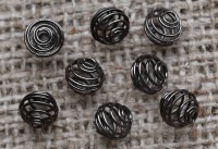 Пружинка-шарик металлический 9мм чёрный никель (Iron)
