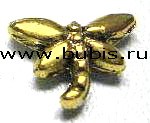 (СКИДКИ!!!) Бусина 181 Стрекоза 01 3D маленькая 9*6*2мм античное золото (литьё) (10шт.)