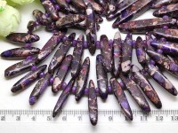 Бусина каменная Клык 10 14-19мм Варисцит фиолетовый (камни)