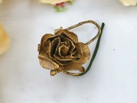Цветок для декора 01 бумажный 70*10*10мм античное золото (декор)