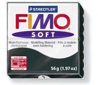 Полимерная глина FIMO Soft Черный 8020-9 (57г)