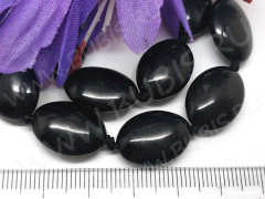 Бусина каменная Овал 51 18*13*6,5мм Агат чёрный (камни)