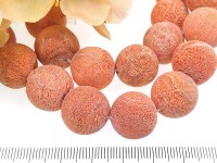 Бусина округлая 16мм Коралл речной персиковый натуральный (камни)