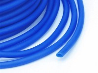 Полиуретановый шнур 09 4мм ПОЛЫЙ (1,5мм) тёмно-голубой (1м)