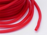 Полиуретановый шнур 09 4мм ПОЛЫЙ (1,5мм) красный (1м)