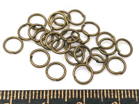 (ОПТ) Колечки одинарные обычные 6*0,7мм античная бронза (Iron) (100г ок. 1550шт)
