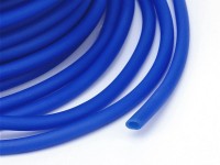 Полиуретановый шнур 13 3мм ПОЛЫЙ синий матовый (1м)