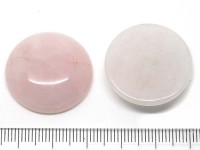 Кабошон каменный 080 Круг 26*26*6мм Розовый кварц (камни)