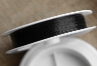 Ювелирный тросик ланка струна 0,45мм черный (5м)