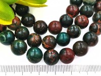 Бусина округлая 10мм Хризоколла коричнево-зелёная натуральная (камни LUX)