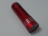 УФ лампа 06 6Вт 9 LED фонарик 8,3*2,4см красный (инструменты для смолы)