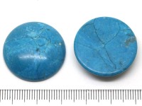 Кабошон каменный 082 Круг 26*26*6мм Бирюза голубая (камни)
